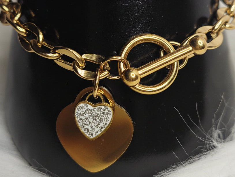 Amore Luminosa – Vergoldetes Charm-Armband mit Herz