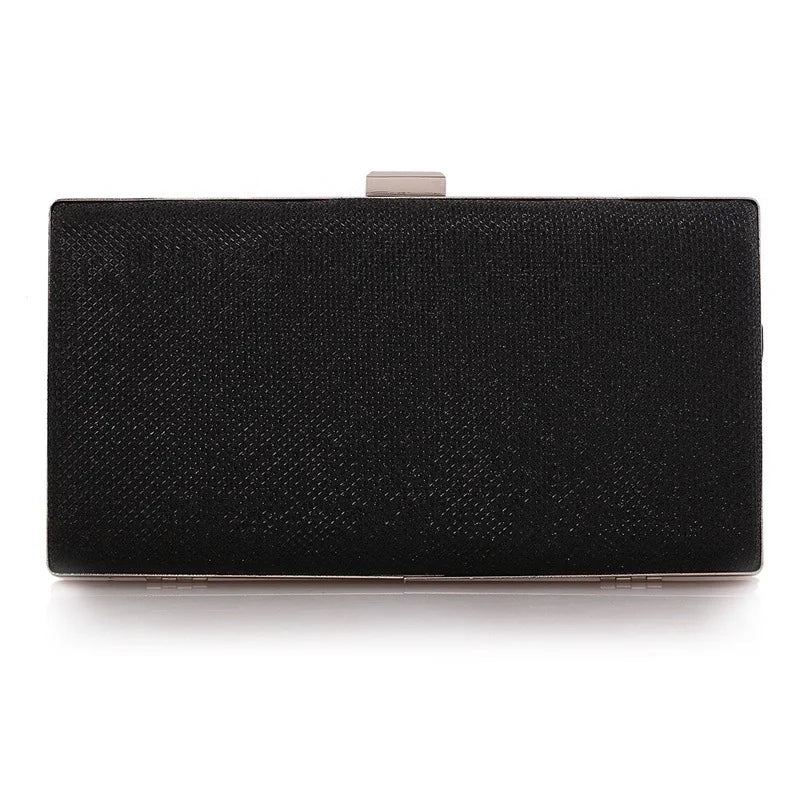 Noir Éclat – Abendclutch in Schwarz & Silber