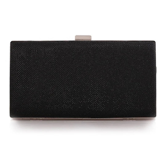 Noir Éclat – Abendclutch in Schwarz & Silber