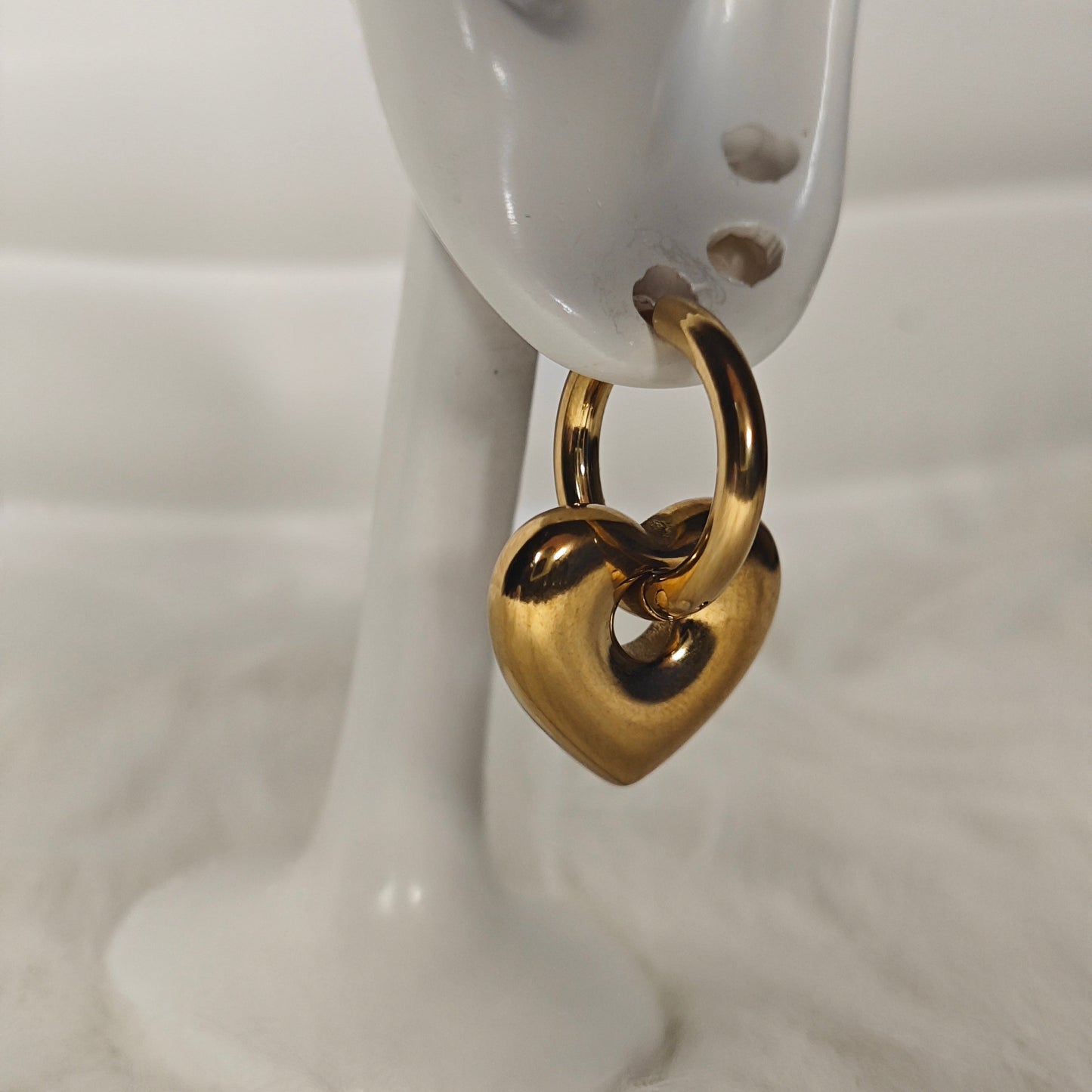 Cuore Pure – Vergoldete Herz-Creolen