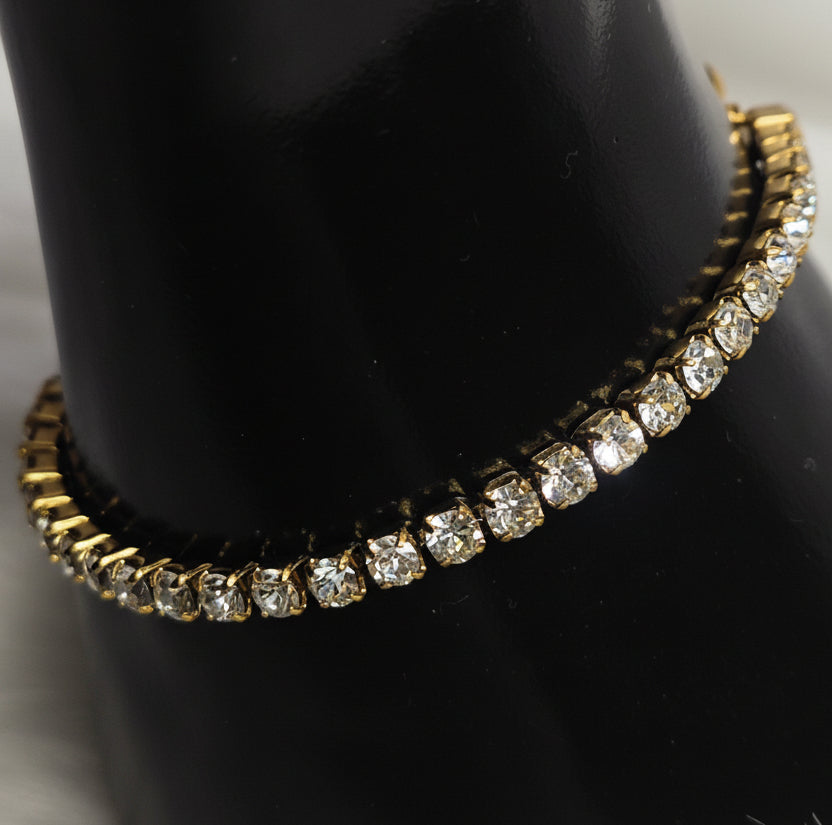 Luce di Cristallo – Vergoldetes Tennisarmband