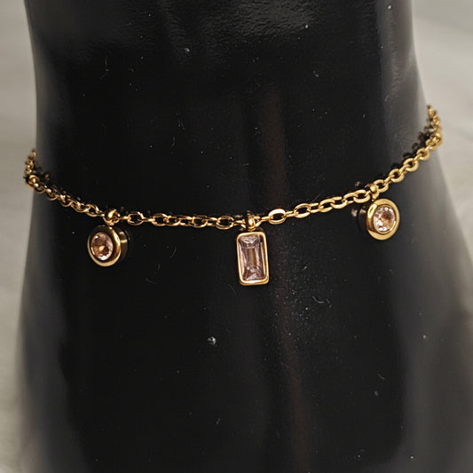 Luce Dorata – Vergoldetes Armband mit Kristall-Charms