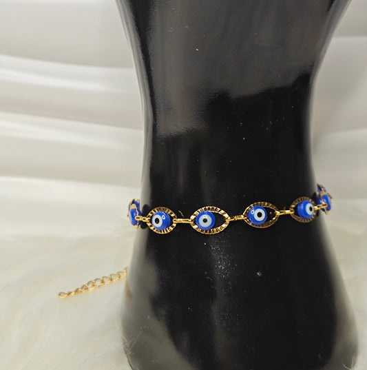 Ethnic Eye Armband – Edelstahl & Gold Plating