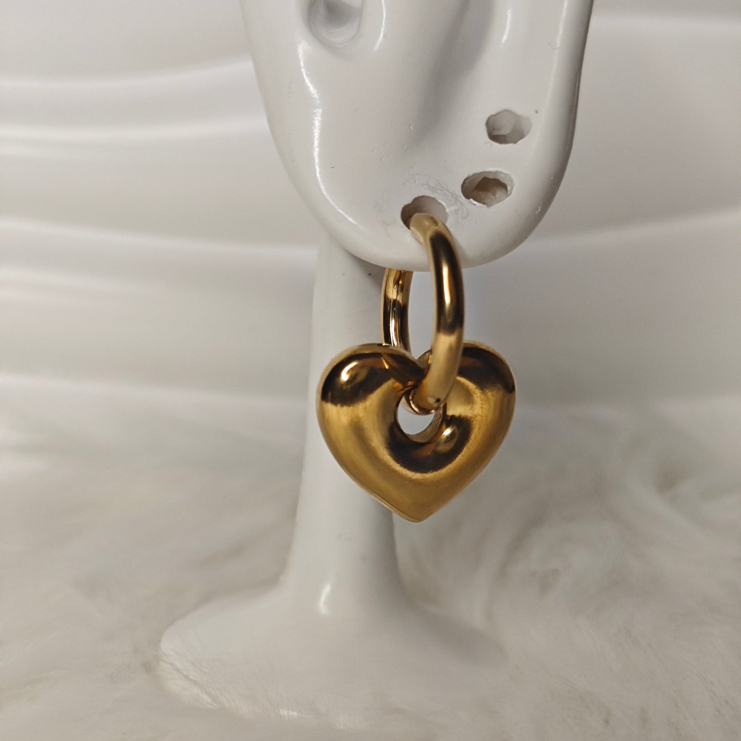 Cuore Pure – Vergoldete Herz-Creolen