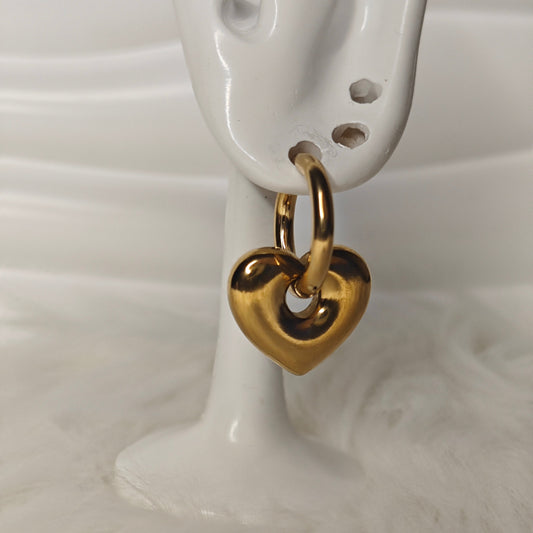 Cuore Pure – Vergoldete Herz-Creolen