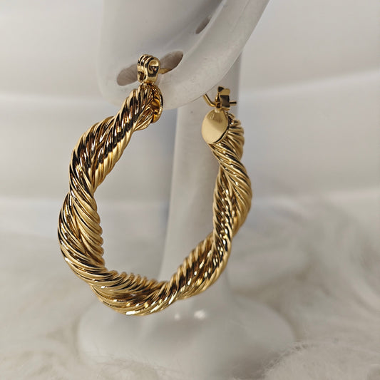 Aurelia Twist – Vergoldete Vintage-Creolen